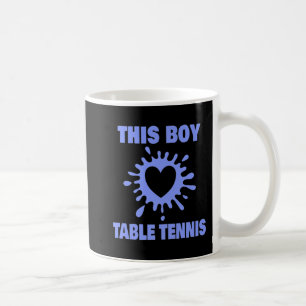 Deze jongen houdt van Tennis Fun Table Tennis Play Koffiemok