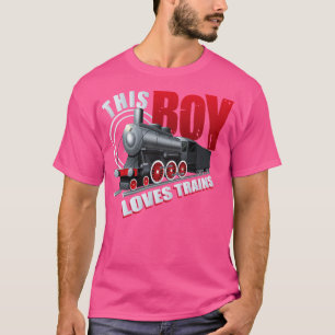 Deze jongen houdt van treinen locomotieven Kind sb T-shirt