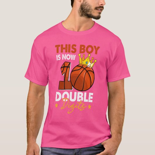 Deze jongen is nu 10 dubbelcijferige Basketball 10 T-shirt (Voorkant)