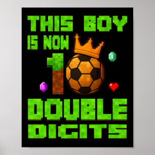 Deze jongen is nu 10 dubbele cijfers voetbal 10 ja poster