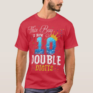 Deze jongen is nu Dubbele cijfers, Birthday Boy 10 T-shirt