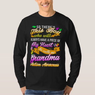 Deze jongen mijn hart noemt me oma Autism AWare T-shirt