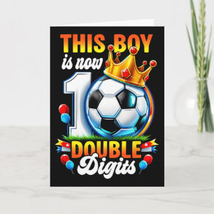 Deze jongen nu 10 dubbele cijfers Voetbal 10 jaar Kaart
