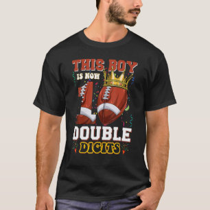 Deze jongen nu 10 Football met twee cijfers 10 jaa T-shirt