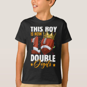 Deze jongen nu 10 Football met twee cijfers 10 jaa T-shirt