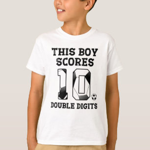 Deze jongen scoort 10 dubbele cijfers - voetbal 10 t-shirt