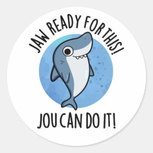 Deze Jou kan het grappige Shark Pun doen Ronde Sticker