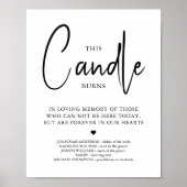 Deze Kaars Brand Personalized Trouwherdenking Poster (Voorkant)