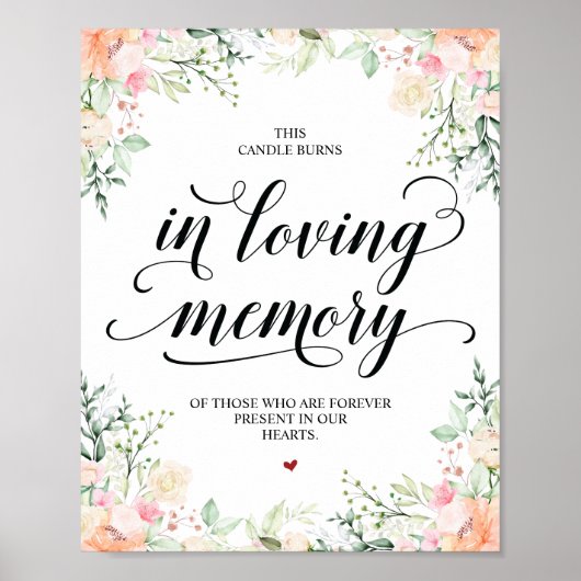 Deze kaars brandt in het liefdevolle geheugen Memo Poster (Voorkant)