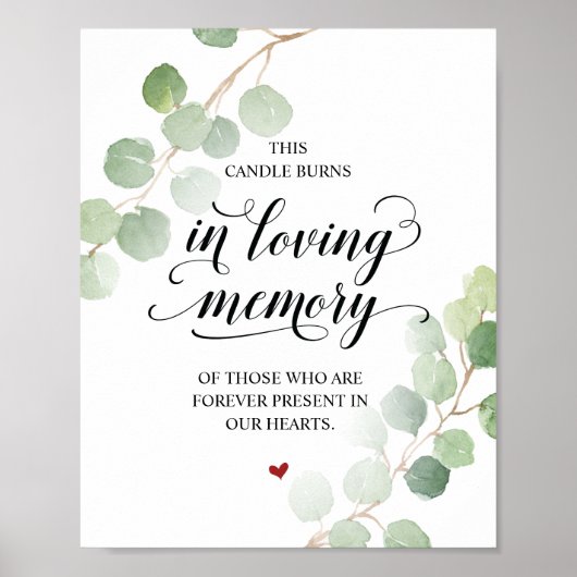 Deze kaars brandt in het liefdevolle geheugen Memo Poster (Voorkant)