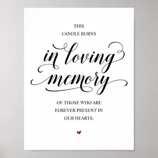 Deze kaars brandt in het liefdevolle geheugen Memo Poster (Voorkant)