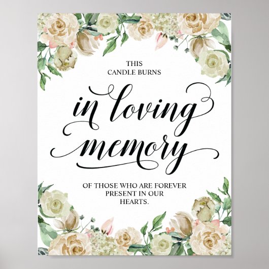 Deze kaars brandt ter liefdevolle herinnering Herd Poster (Voorkant)