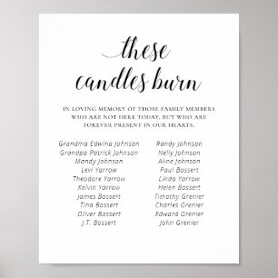 Deze kaarsen branden familiebijeenkomst-herdenking poster