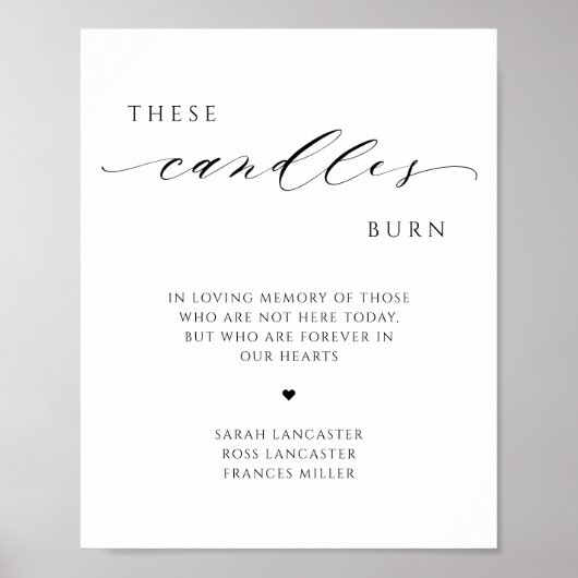Deze kaarsen branden, in het teken van het gedenkh poster (Voorkant)