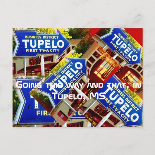 Deze kant en dat in Tupelo Briefkaart (Voorkant)