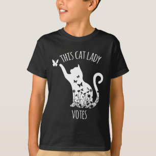 Deze kat dame stemt dames is stemmen kamala t-shirt