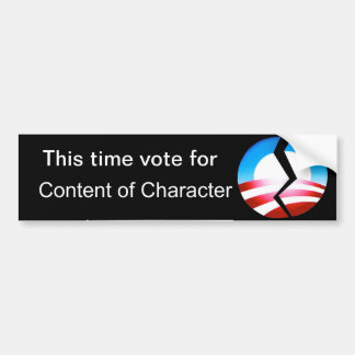 Deze keer stemmen voor de inhoud van het personage bumpersticker