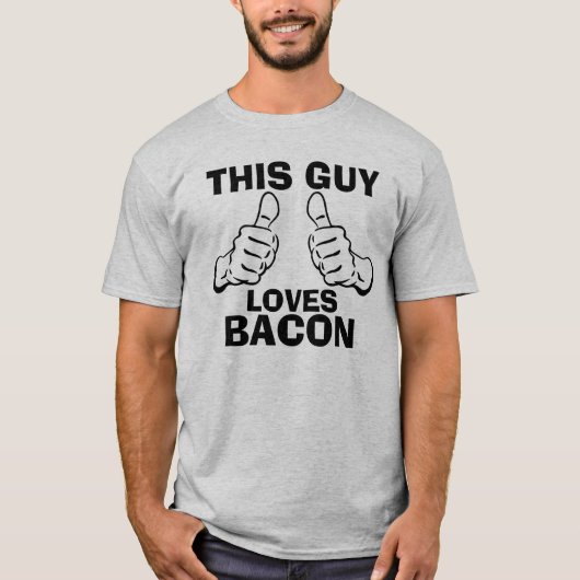 Deze kerel houdt van Bacon-zin T-shirt (Voorkant)