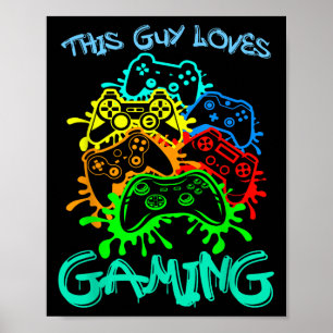 Deze kerel houdt van gokken grappige VideoSpelspel Poster