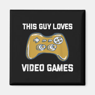 Deze kerel houdt van videogames grappige gamer Quo Magneet