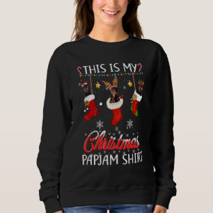 Deze kerst pyjama doberman Sokken hond Trui