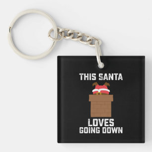 Deze Kerstman houdt ervan om grappige kerst uit te Sleutelhanger