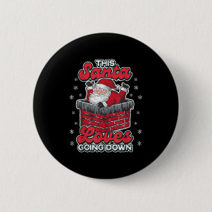 Deze kerstman houdt ervan om grappige Xmas Mannen  Ronde Button 5,7 Cm