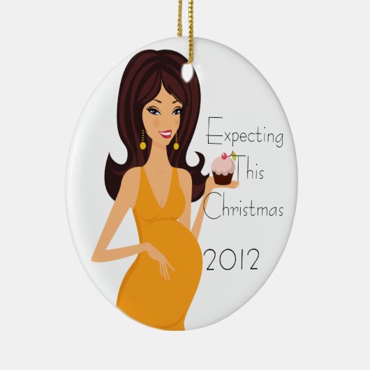 Deze kerstversiering verwachten keramisch ornament (Rechts)