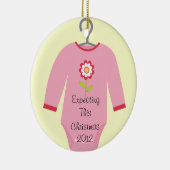 Deze kerstversiering verwachten keramisch ornament (Rechts)