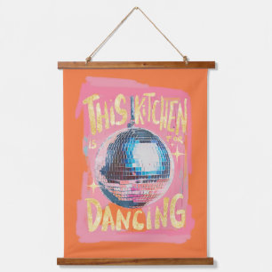 Deze Keuken is Om Te Dansen Disco Wand Tapijt Hangend Wandkleed