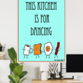 Deze keuken is voor dansend Poster (Thuiskantoor)