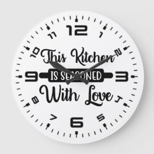 Deze keuken wordt met liefde bezoedeld grote klok