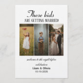 Deze kinderen gaan de avond voor de bruiloft trouw kaart (Voorkant)