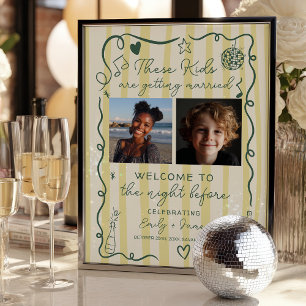 Deze kinderfoto's Probedineren Whimsical Poster