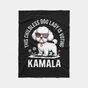 Deze kinderloze hondendame stemt Kamala Harris 20 Fleece Deken