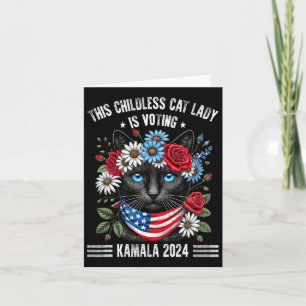 Deze kinderloze kattendame stemt Kamala-Harris 20 Kaart