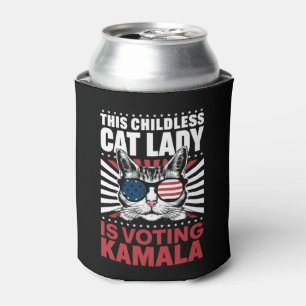 Deze kinderloze kattenvrouw stemt Kamala 2024 Blikjeskoeler