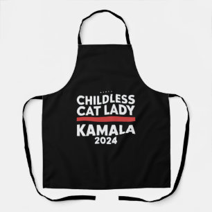 Deze kinderloze kattenvrouw stemt Kamala 2024 Schort