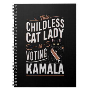 Deze kinderloze kattenvrouw stemt op Kamala Notitieboek