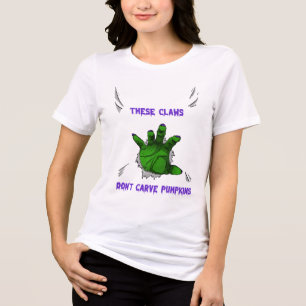 Deze Klauwen Snijden Geen Pompoenen Halloween Nage Tri-Blend Shirt