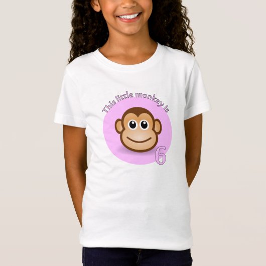 Deze kleine aap is 6 t-shirt (Voorkant)