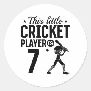 Deze Kleine Cricketspeler Is 7 Jaar Oud - 7e Verja Ronde Sticker