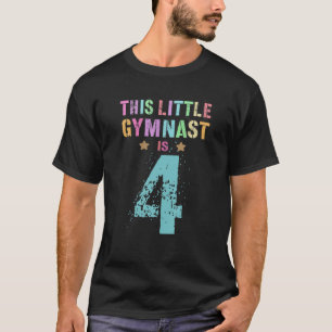DEZE KLEINE GYMNAST IS 4 Cool 4th Birthday Boy Gir T-shirt