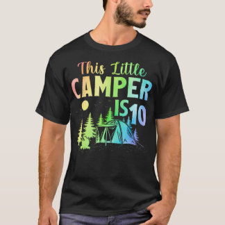 Deze Kleine Kampeerder Is 10 Jaar Oud Kamperen 10e T-shirt