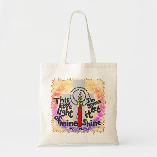 Deze kleine licht Christelijke canvas tas (Voorkant)