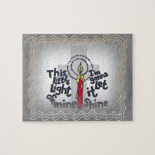 Deze kleine licht christelijke legpuzzel