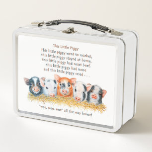 Deze kleine piggy Metal Lunchbox
