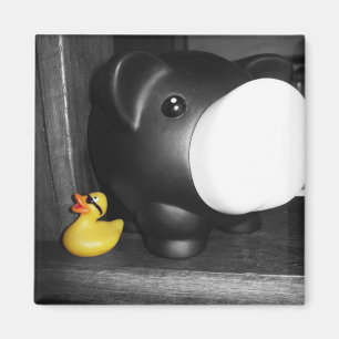 'Deze kleine piggy' Rubber Duck Magnet Magneet