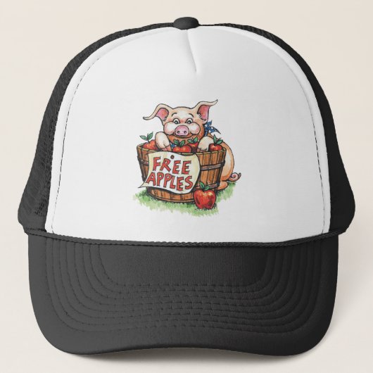 Deze kleine piggy trucker pet (Voorkant)