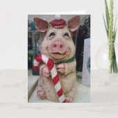 DEZE KLEINE PIGGY ZEGT "MERRRRY CHRISTMAS" FEESTDAGEN KAART (Voorkant)